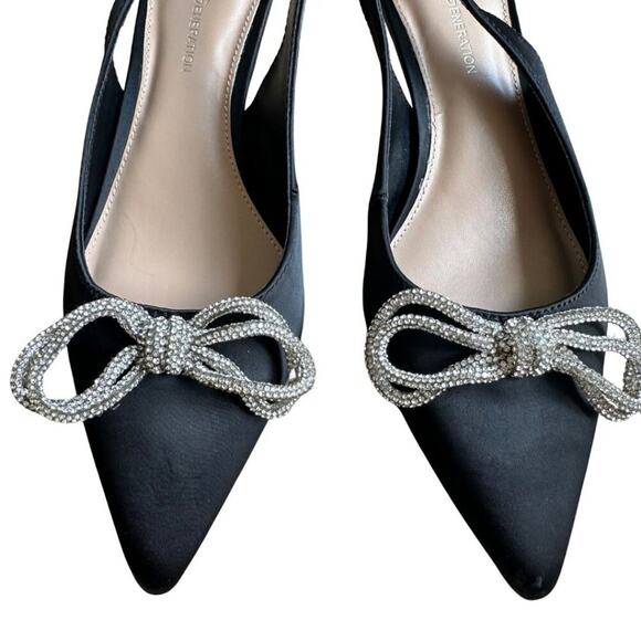 NWOT BCBG Donna 2 Slingback Pointed Toe Pump Black 6.5 - Picture 8 of 9